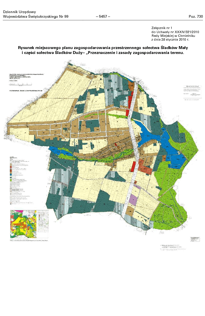 plan zagospodarowania Śladków Duży gmina Chmielnik XXXIV 321 2010 podgląd