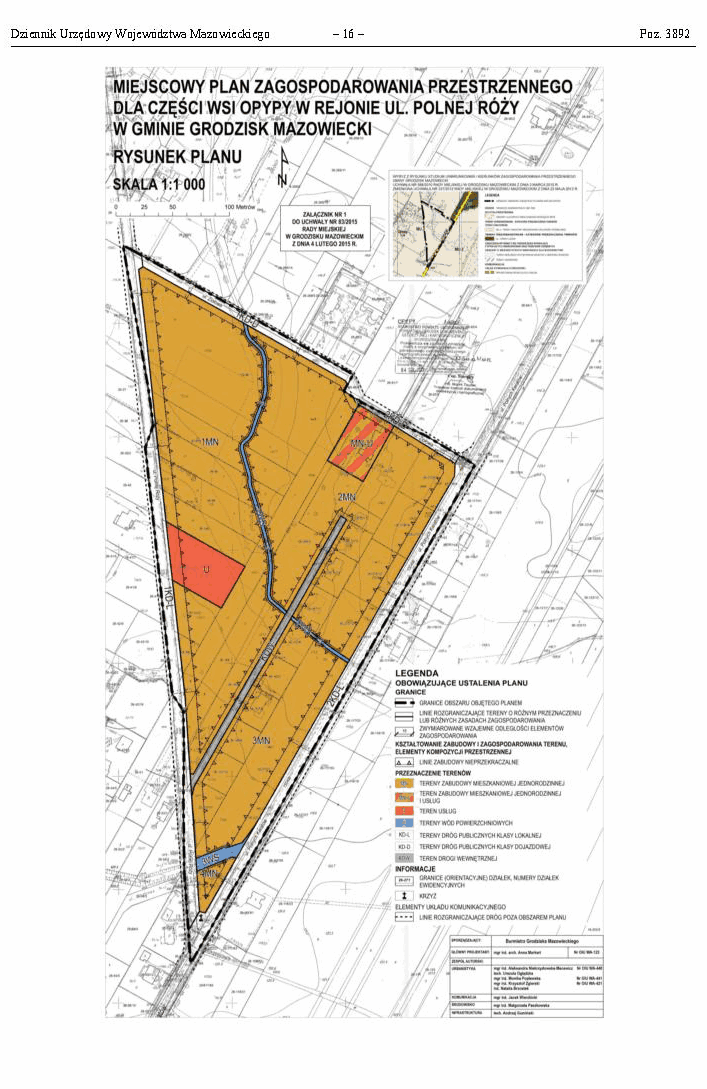 Plan Zagospodarowania Opypy Gmina Grodzisk Mazowiecki 83/2015 Podgląd