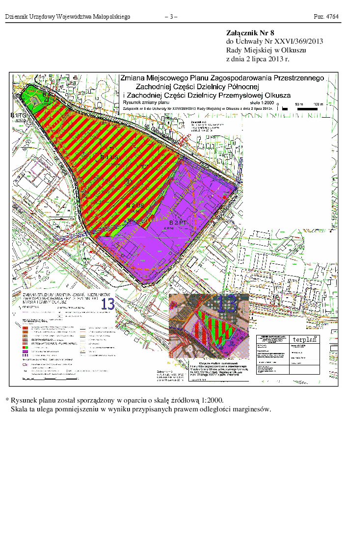 Plan Zagospodarowania Olkusz XXVI/369/2013 Podgląd